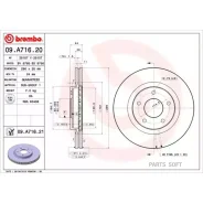 ���� ��������� Nissan: X-Trail 07- Brembo 09. A716.20 09A71620 ����