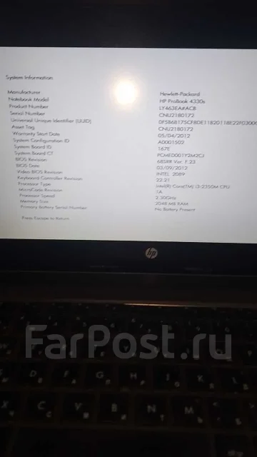 HP ProBook. 13.3", 2,3����, ��� 4 ��, ���� 320���, WiFi: 1, Bluetooth: 1, ����������� �� 2��. ����