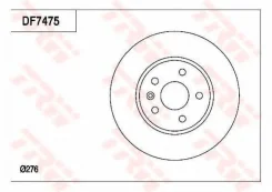 ���� ��������� ����� Chevrolet Cruze J300 1.6 05.2009 - Chevrolet AVEO Saloon T300 1.6 03.2011 - TRW DF7475 DF7475 ����