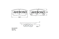 ������� ��������� ������ Pajero, Delica - PD#W, PF#W R PF-3280 Akebono ���. AN-366WK AN366WK ����
