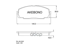������� ��������� ������ Hiace - KCH1# F PF1237 Akebono ���. AN-334K AN334K ����