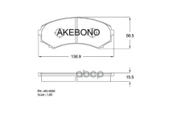 ������� ��������� ������ Pajero - V63W, �V73W, �V68W, �V78W, �V55W, �V65W, �V75W F PF-3414 Akebono ���. AN-493K AN493K ����