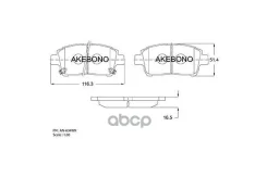������� ��������� ������ ZZV50, OPA ZCT10, ACT10, Allion ZZT240, Celica ZZT230, Prius NHW11, ST NCP6#, WILL NCP7# F AN-760WK Akebono ���. AN-634WK AN6...
