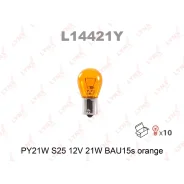 ����� LYNXauto PY21W (BAU15s, S25), 12�, 21��, ���������, 1 ��, ���. L14421Y ��������� �� �������� 10 �� L14421Y ����
