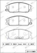 ������� �������� �. Hyundai Santa Fe 2.0/2.4/2.7 00 MK Kashiyama ���. D11115MH D11115M-01 D11115MH ����
