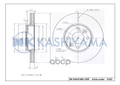 ���� ���������, �������� 09.9078.10 (260x22) 4 ��� MK Kashiyama ���. G1023 G1023 ����