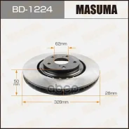 ���� ��������� Toyota RAV 4 IV 12-, Highlander 07-13; Lexus RX 09-, NX 14- �������� 328 x 28 Masuma 52221 Masuma ���. BD1224 BD1224 ����