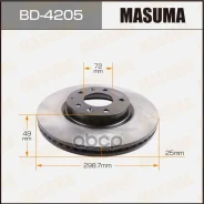 ���� ��������� Mazda 6 (GH) 07-13 �������� 299 x 25 Masuma 52244 Masuma ���. BD4205 BD4205 ����