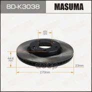 ���� ��������� Hyundai Creta 16- 1.6, Elantra 11-; Kia Ceed 12- 15 �������� D=280 Masuma 74437 Masuma ���. BD-K3038 BDK3038 ����