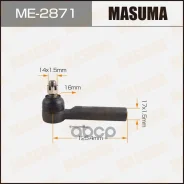 ���������� ������� Toyota Hiace / LH10#, LH11#, LH12#, LH140, RZH10#, RZH11# 89-95 Masuma 16314 Masuma ���. ME2871 ME2871 ����