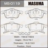 ������� ��������� Opel Astra H 04-, Meriva 03-10, Zafira B 05- �������� Masuma 50481 Masuma ���. MS0119 MS0119 ����