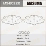 ������� ��������� VAG A6 18-, Q5 16-, Q7 15-, Touareg 17- ������ Masuma 76930 Masuma ���. MSE0222 MSE0222 ����