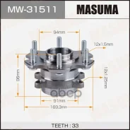 ������� Mitsubishi Pajero III, IV 00-, Pajero Sport I 98- ������ Masuma 76859 Masuma ���. MW-31511 MW31511 ����