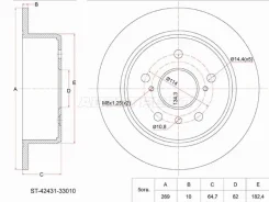 ���� ��������� ST-42431-33010, ������ ST4243133010 ����