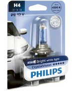 ����� ����������� ��������� ����� H4 P43t 3350K Crystal Vision 12V 60/55W ������� 1 �� Philips ���. 12342CVB1 12342CVB1 ����
