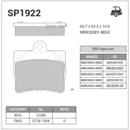 ������� ������ Mercedes C W202 93-00 SP1922 Sangsin Brake SP1922 SP1922 ����