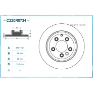 ���� ��������� AUDI Q7 (4LB) 03/2007 - 06/2009 ����. Cworks C220R0734 C220R0734 ����