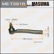 ���������� ������� ���� Masuma Toyota Kluger, Venza/ GSU40, AGV1# RH Masuma ME-T391R Masuma, ������ MET391R ����