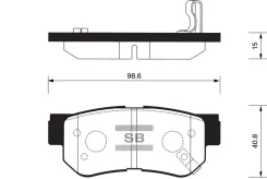 ������� ��������� ������ Hyundai Elantra, Getz, Santa Fe, Sonata (������� ������, �������� �������� ��������� ������� ������ ���) SP1117 Sangsinbrake...