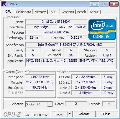 Intel Core i5-3340M ����