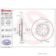 ���� ��������� Mazda MX-5 05- 1.8-2.0 �����. D=290 Brembo 09B04211 Brembo 09B04211 09B04211 ����