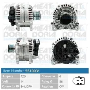 ��������� 14V 120A Audi A2 (8Z0), A3 (8L1), VW Golf III/IV/V Meatdoria 5510031 Meatdoria 5510031 5510031 ����