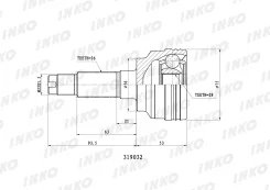 ���� ������� 26/28 ����� Mazda�323�F/P�VI�BJ�1. �4�53�kW�2001. �01- Inko 319032 319032 ����
