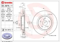 ���� ��������� �������� ������������� (�������� 2��) Brembo 09D97911 09D97911 ����