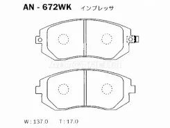 ������� ��������� Akebono AN-672WK, �������� AN672WK ����
