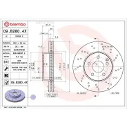 ���� ��������� �������� ������������� Brembo 09B2804X Brembo 09B2804X 09B2804X ����