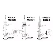 ����������� �������� Peugeot 208 Hatchback Van (CR_) 02.2013 - 12.2019 208 I (CA_, CC_) 03.2012 - 03 Monroe G8221 - G8221 ����