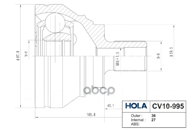 ����� ��� | HOLA ���. CV10995 Joint Kit | CV10995 ����