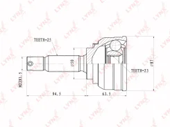���� �������� (�������) Hyundai Elantra 2,0- Lynxauto CO3629, �������� CO3629 ����