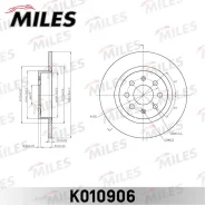���� ��������� ������ FIAT Punto 05- D=264x10 (ISO 9001). Miles K010906 Miles K010906 K010906 ����
