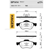 ������� ����. �������� Hagen Renault CLIO 06- Megane II Sangsin Brake GP1414 Sangsin Brake GP1414 GP1414 ����