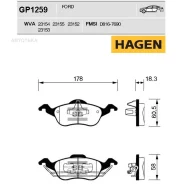 ������� ����. �������� Hagen FORD Focus I (D816) Sangsin Brake GP1259 Sangsin Brake GP1259 GP1259 ����