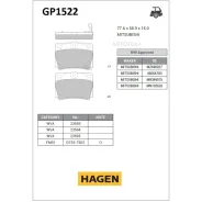 ������� ����. �������� Hagen Mitsubishi Montero Sport 4WD 97-04 R (D733) Sangsin Brake GP1522 Sangsin Brake GP1522 GP1522 ����