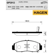 ������� ����. �������� Hagen Honda Accord 2.4/3.0 (D959) 17.3mm Sangsin Brake GP2012 Sangsin Brake GP2012 GP2012 ����
