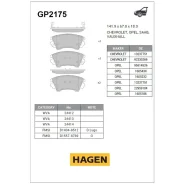 ������� ����. �������� Hagen Buick Buick Lacrosse(NEW) (D1404) Sangsin Brake GP2175 Sangsin Brake GP2175 GP2175 ����