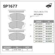 ������� ��������� ��������, �������� Sangsin Brake SP1677 SP1677 ����