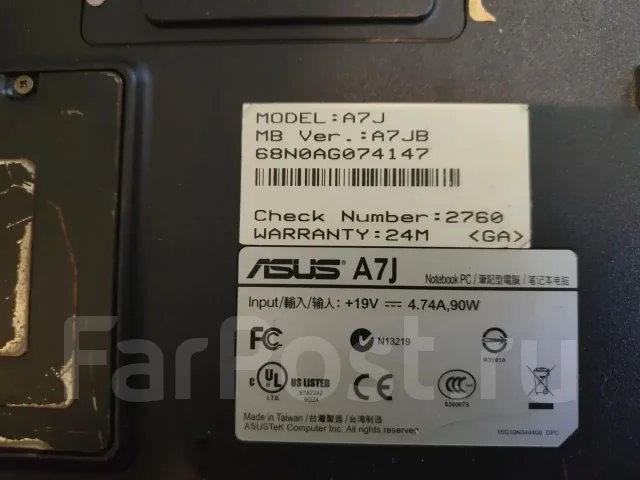 Asus. WiFi: 1, Bluetooth: 1 ����