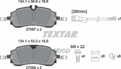 ������� ��������� �������� ���. FORD Tourneo-Transit Custom V710 / VW T7 2023 Textar ���. 2706701 2706701 ����