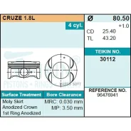 �������! 0.50 (4 ��. ) Chevrolet Cruze/Orlando 1.8i 10 Teikin 30112050 �-�� 30112050 ����