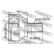 ���� Volvo C30/C70/S40/V50 04-13 ���. Febest 2710-C70 Febest 2710C70 2710C70 ����