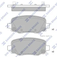 ������� �������� ������ Jeep Cherokee V (KL) all 13 Sangsin Brake SP1858 Sangsin Brake SP1858 SP1858 ����
