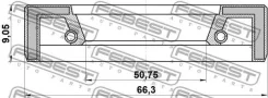 ������� ������� 50.75x66.3x9.05 | ����/��� | Febest 95FAY52660909X 95FAY52660909X ����