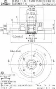 ���� ��������� ������ Renault Megane III (2009-2016) � ����������� [178Brembo08B36917] 08B36917 ����