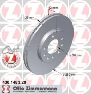 ���� ��������� ! �����. 280x25/42-5x110 Opel Astra/Corsa/Meriva/Zafira/Comb�o Tour 98 [178Zimmermann430148320] 430148320 ����