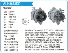 ��������� Nissan TD27, 12V, Atlas, Condor, F22, KR Krauf ALH0678DD ����