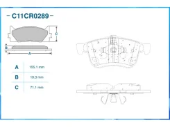 ������� ��������� �������� OPEL Combo D 2012-2017 Cworks C11CR0289 C11CR0289 ����